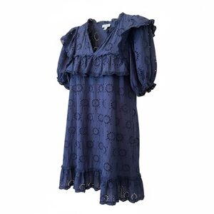 Stellah Midnight Blue Eyelet Dress